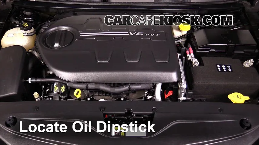 2016 Chrysler 200 S 3.6L V6 FlexFuel Aceite Controlar nivel de aceite
